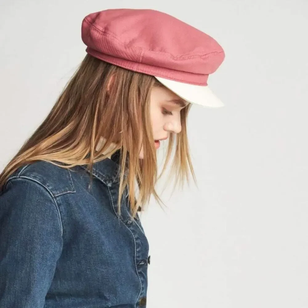 Brixton Margot Baker Boy Cap in Blush